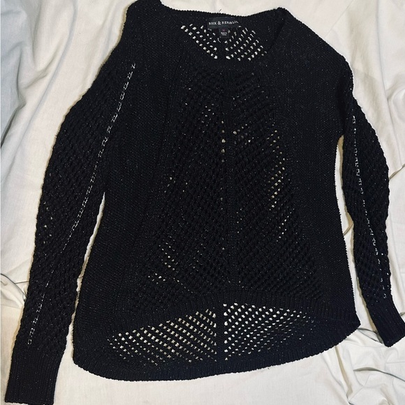 Rock & Republic Black Top CyberPunk Rocker Y2K Festival Whimsigoth Grunge Medium - Picture 2 of 5